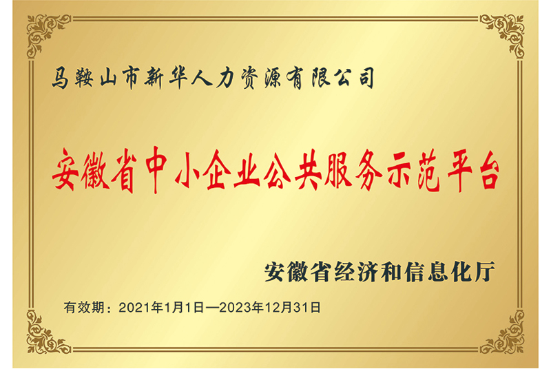 安徽省中小企業(yè)公共服務(wù)示范平臺(tái)